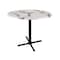Holland Bar Stool Co 36" Tall OD211 Black Table Base 30" x 30" 36" Diameter White Marble Top by the HollBar Stool Co. OD211-3036BWOD36RWM - alternate 1